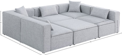 Cube - Linen 6 Piece Modular Sectional