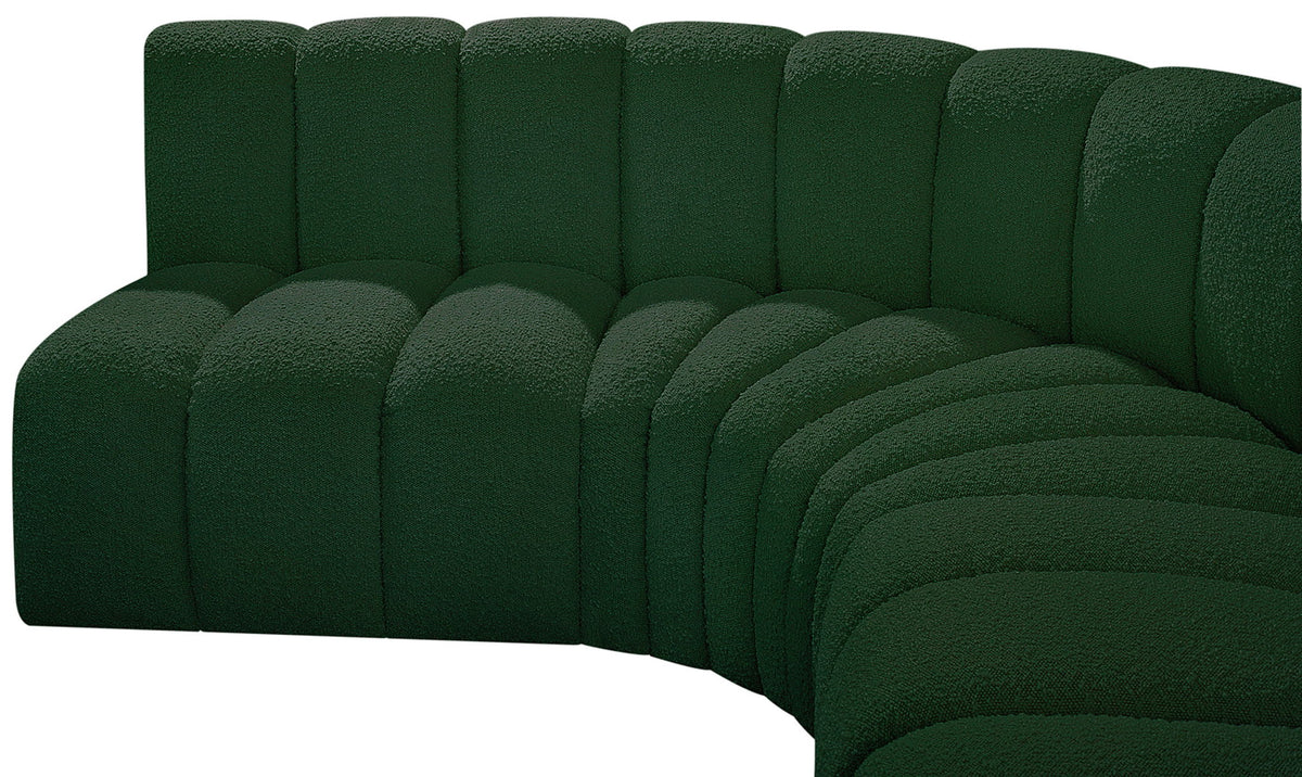 Arc - Boucle Fabric 7 Piece U-Shaped Modular Sofa