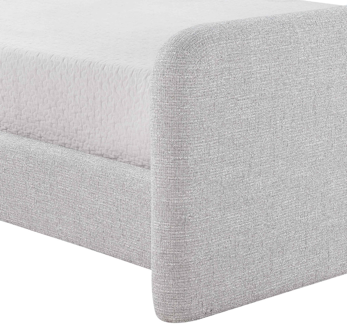 Fira - Linen Textured Fabric Upholstered Bed