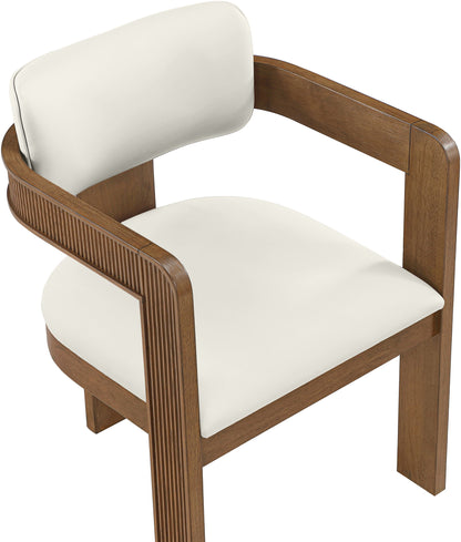 Sacha - Vegan Leather Upholstered Dining Chair With Brown Base (Set of 2)