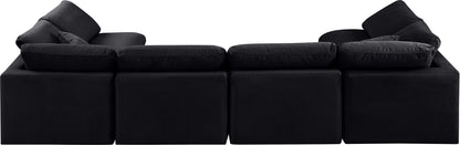Indulge - Velvet 6 Piece Modular U-Shaped Sectional