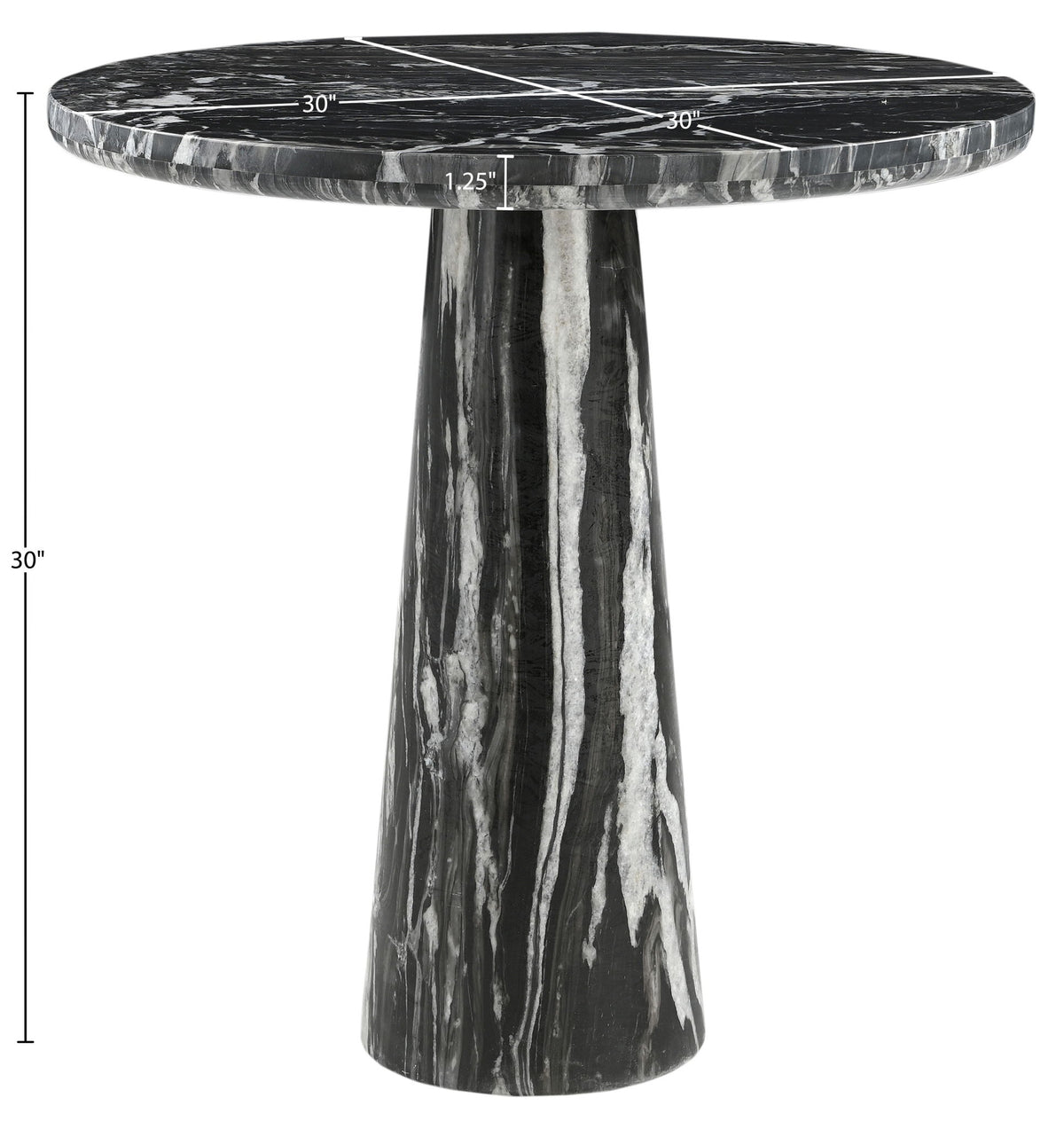 Fontelina - 30" Genuine Marble Bistro Dining Table