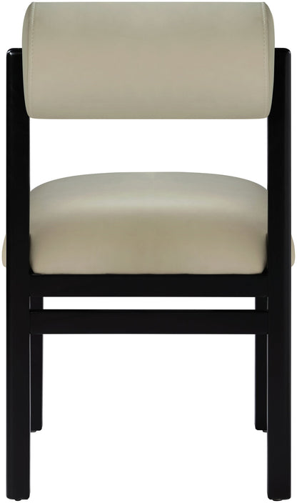 Roundhill - Faux Leather Dining Chair (Set of 2) - Black Frame