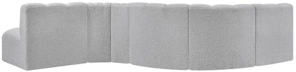Arc - Boucle Fabric 6 Piece Curved Modular Sofa