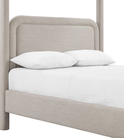 Salina - Linen Textured Fabric Upholstered Bed