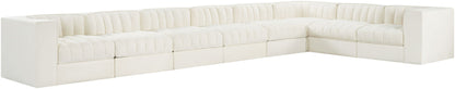 Rummi - Velvet Performance Fabric Upholstered 8 Piece Modular Sectional (With 3 Corner Chairs)