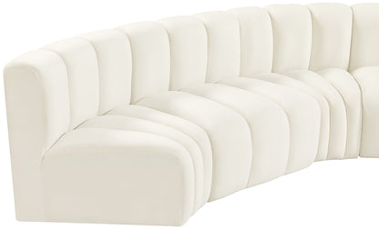 Arc - Velvet 5 Piece U-Shaped Modular Sofa
