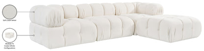 Orin - Velvet 4 Piece Modular Sectional With Chaise