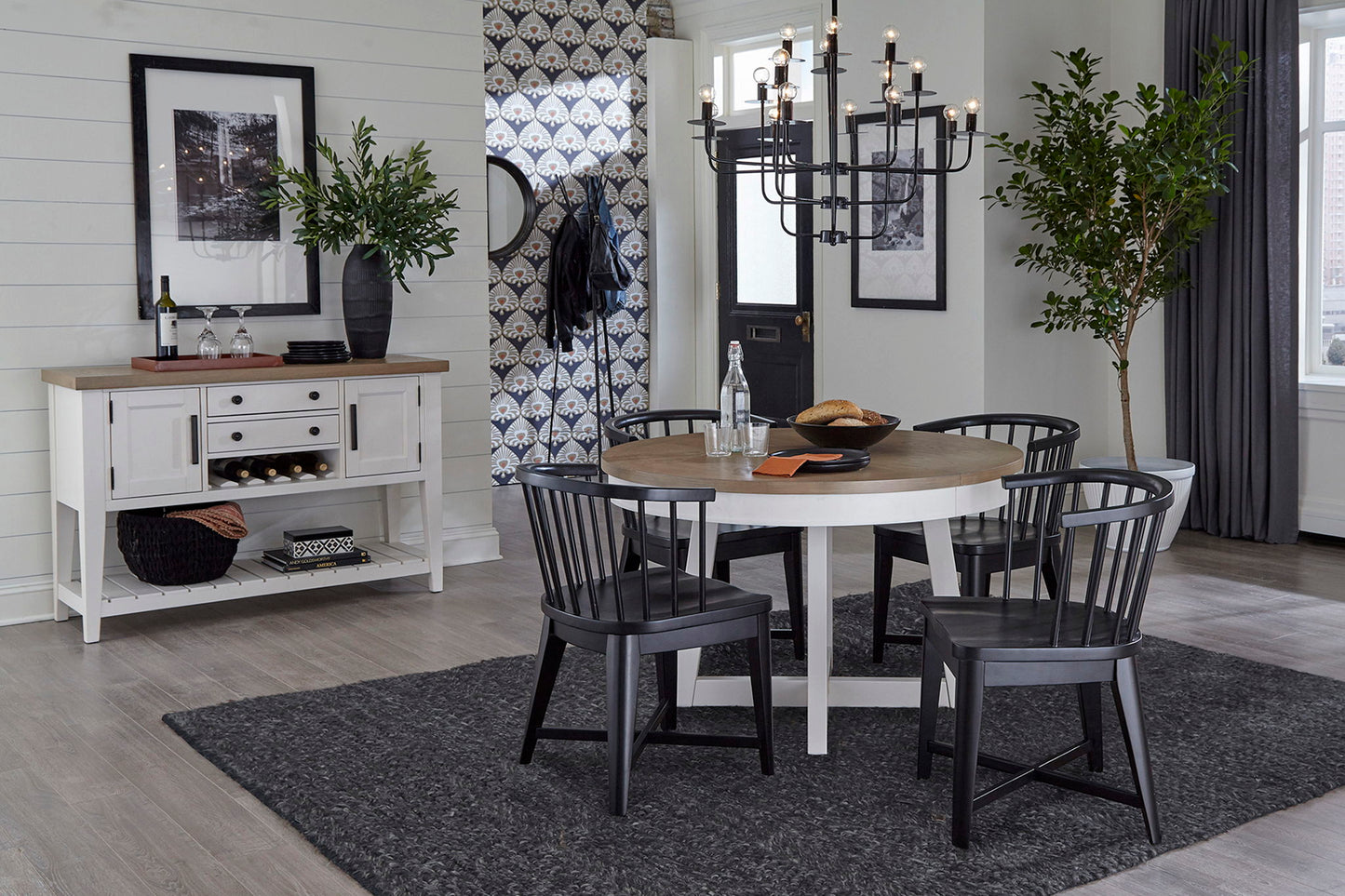 Americana Modern Dining - Barrel Dining Chair (Set of 2) - Black