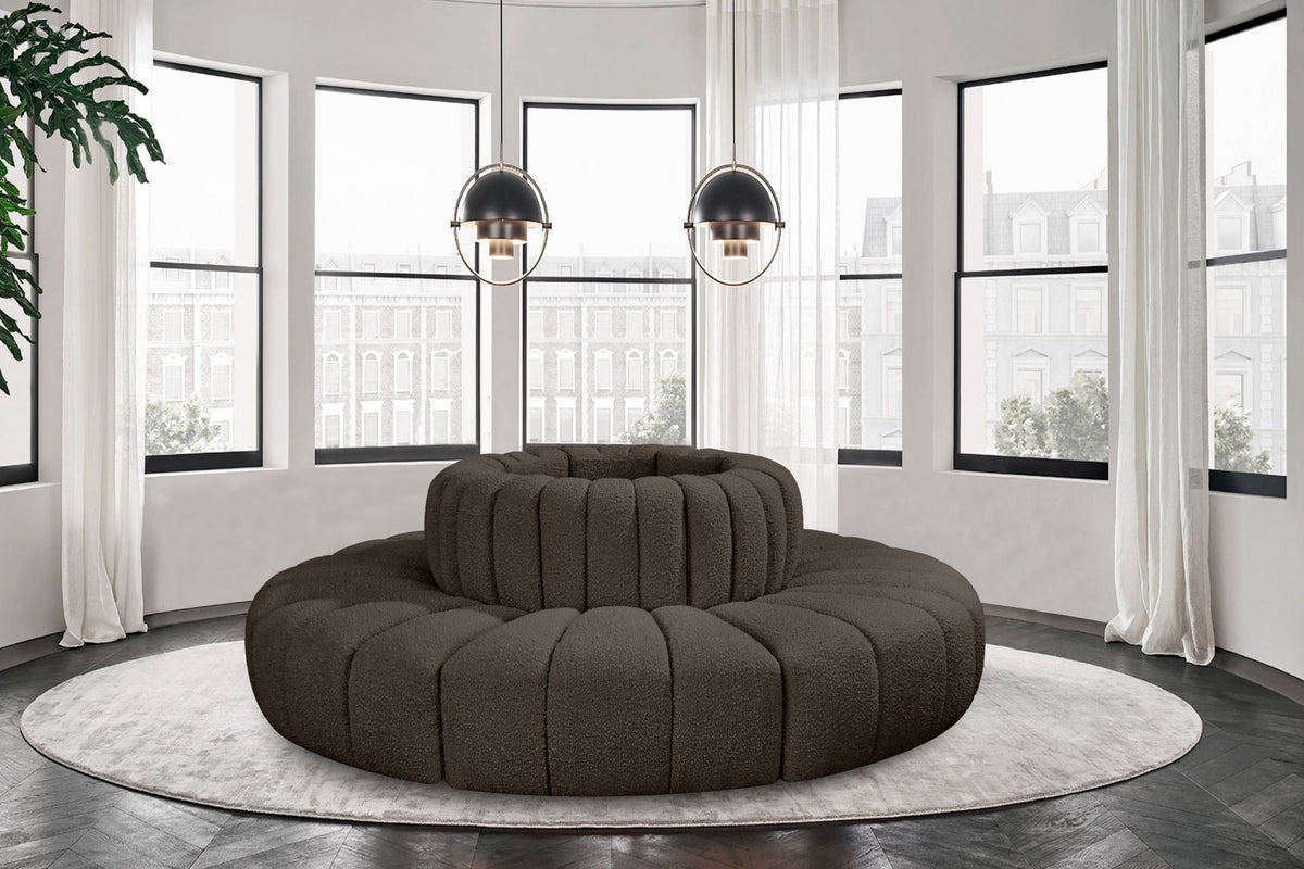 Arc - Boucle Fabric 8 Piece Round Modular Sofa