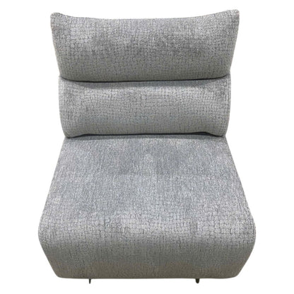 Fullar - Modular Power Motion Armless Recliner - Light Gary Chenille
