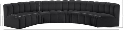 Arc - Faux Leather 6 Piece U-Shaped Modular Sofa