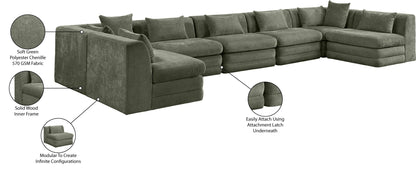 Stellar - 7 Piece Chenille Fabric Upholstered Modular Sectional
