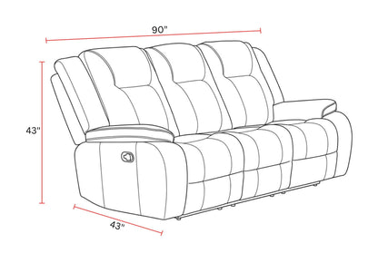 Bruno - Manual Sofa - Plush Tobacco