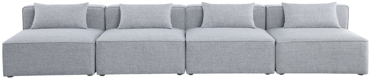 Cube - Linen Modular 4 Seat Armless Sofa