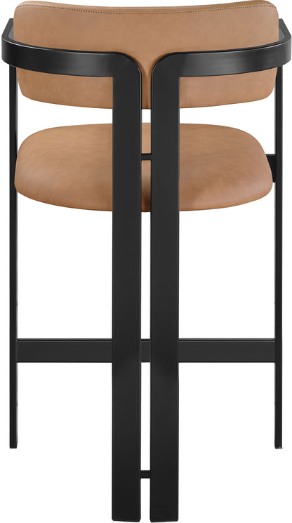 Aurum - Vegan Leather Upholstered Counter Stool With Graphite Black Base