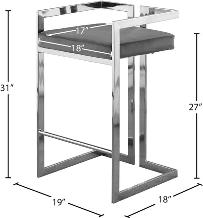 Ezra - Stool with Chrome Legs (Set of 2)