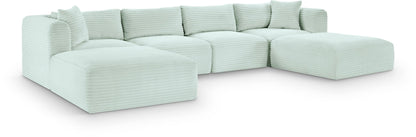 Shaggy - 6 Piece Modular Sectional With 2 Ottomans