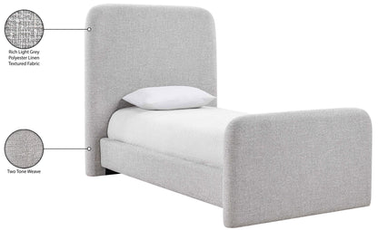 Fira - Linen Textured Fabric Upholstered Bed