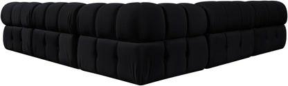Orin - Velvet Fabric 5 Piece Modular Sectional