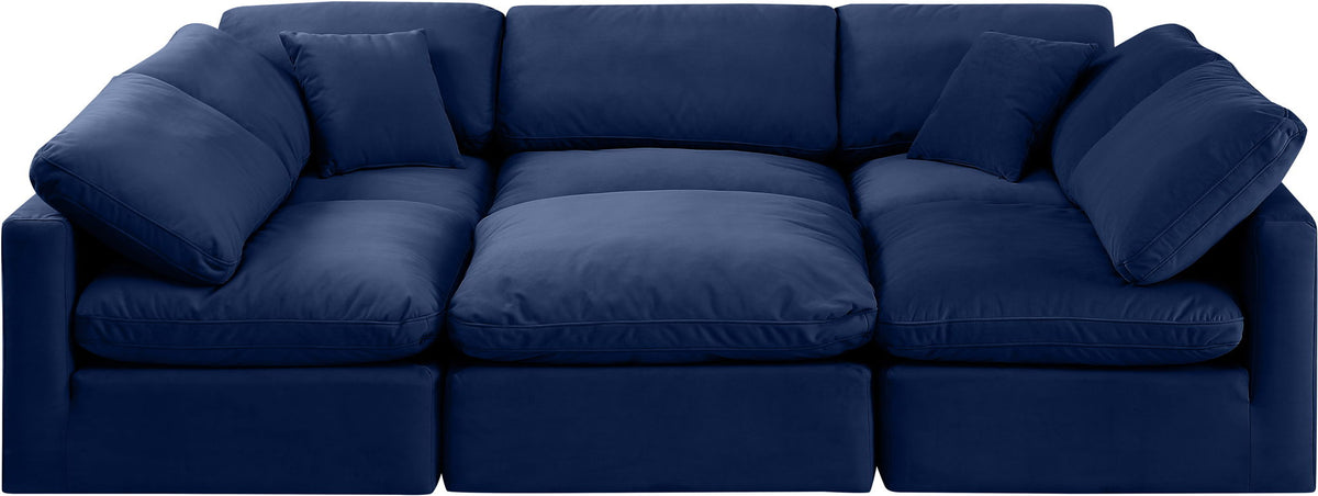 Indulge - Velvet 6 Piece Modular Sectional