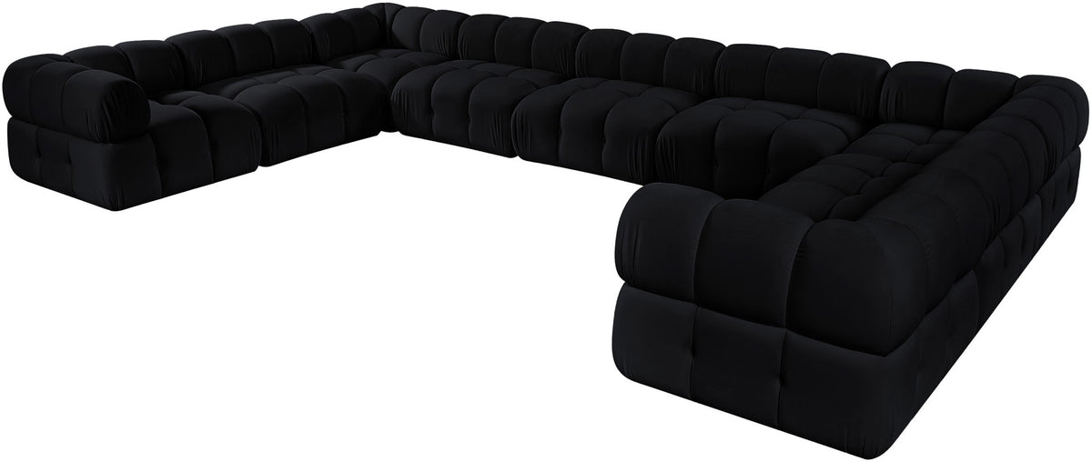 Orin - Velvet Performance Fabric Upholstered 9 Piece Sectional