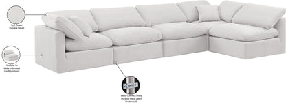 Indulge - Velvet 5 Piece Modular Sectional