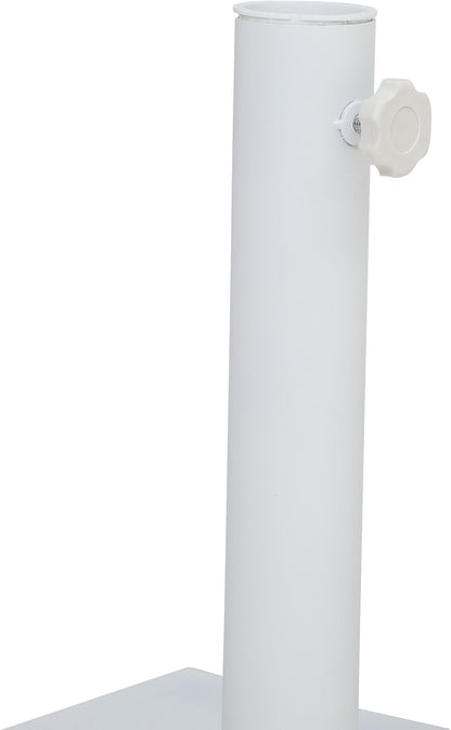 Amalfi - Aluminum Patio Umbrella - White Base / Light Brown Pole