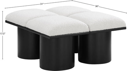 Pavilion - 4 Piece Modular Bench With Black Base