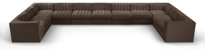 Rummi - Velvet Performance Fabric Upholstered 11 Piece Modular Sectional