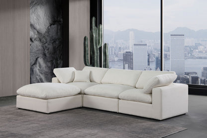 Comfy - 4 Piece Linen Fabric Modular Sectional With Chaise