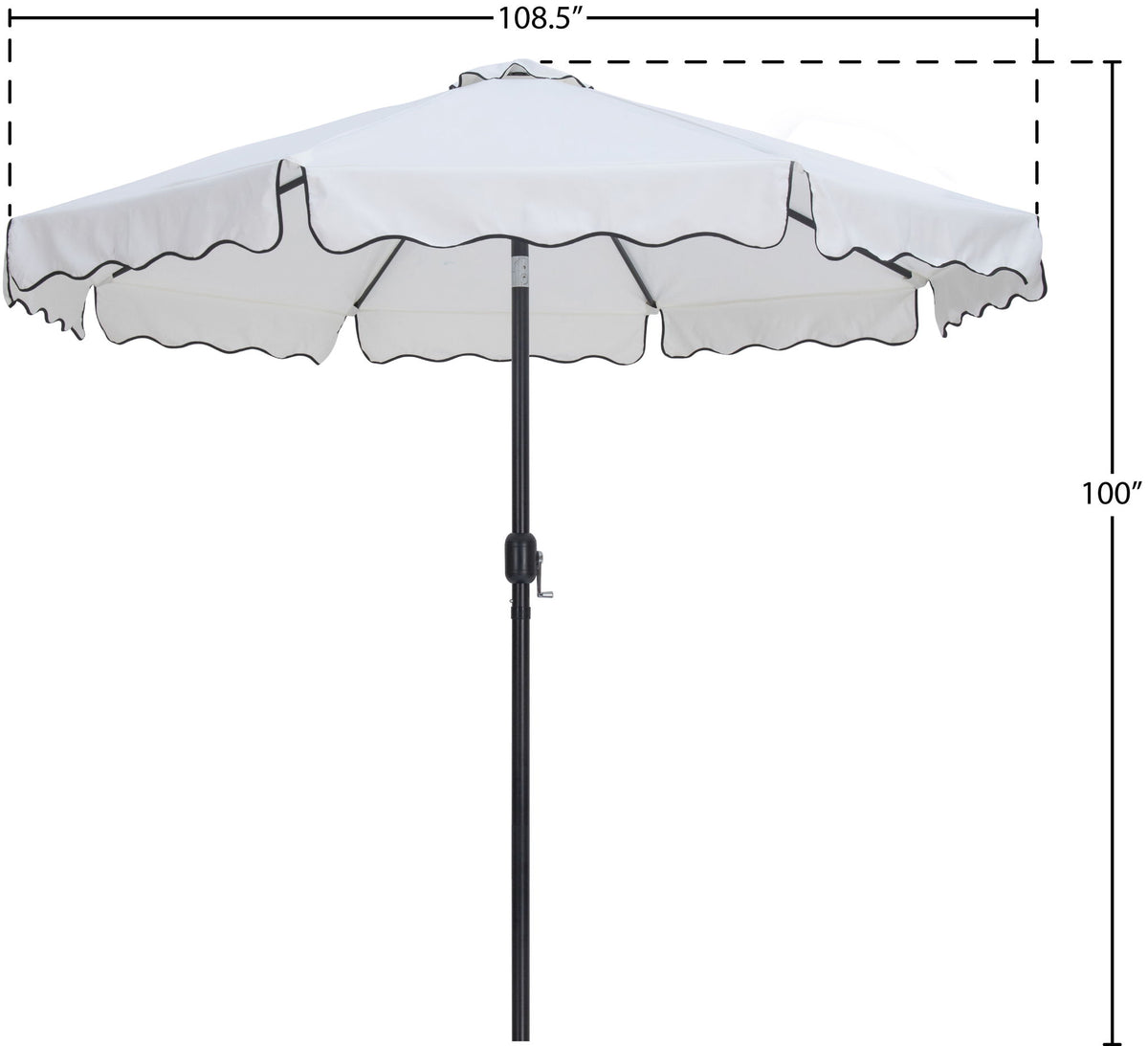 Amalfi - Patio Umbrella - Black Pole
