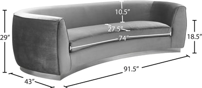 Julian - Sofa with Chrome Base