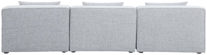 Cube - Linen Modular 3 Seat Armless Sofa