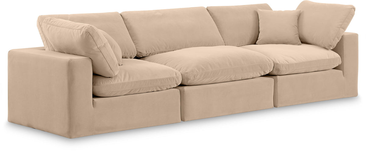 Comfy - Velvet Modular Sofa 3 Seats