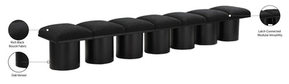 Pavilion - 7 Piece Modular Bench With Black Base