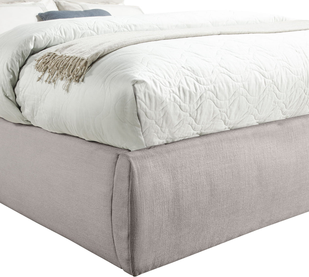 Adam - Linen Fabric Bed With 52" Headboard