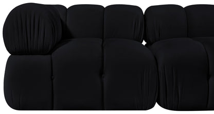 Orin - Velvet Performance Fabric Upholstered 2 Piece Modular Sofa (2 Corner Chairs)