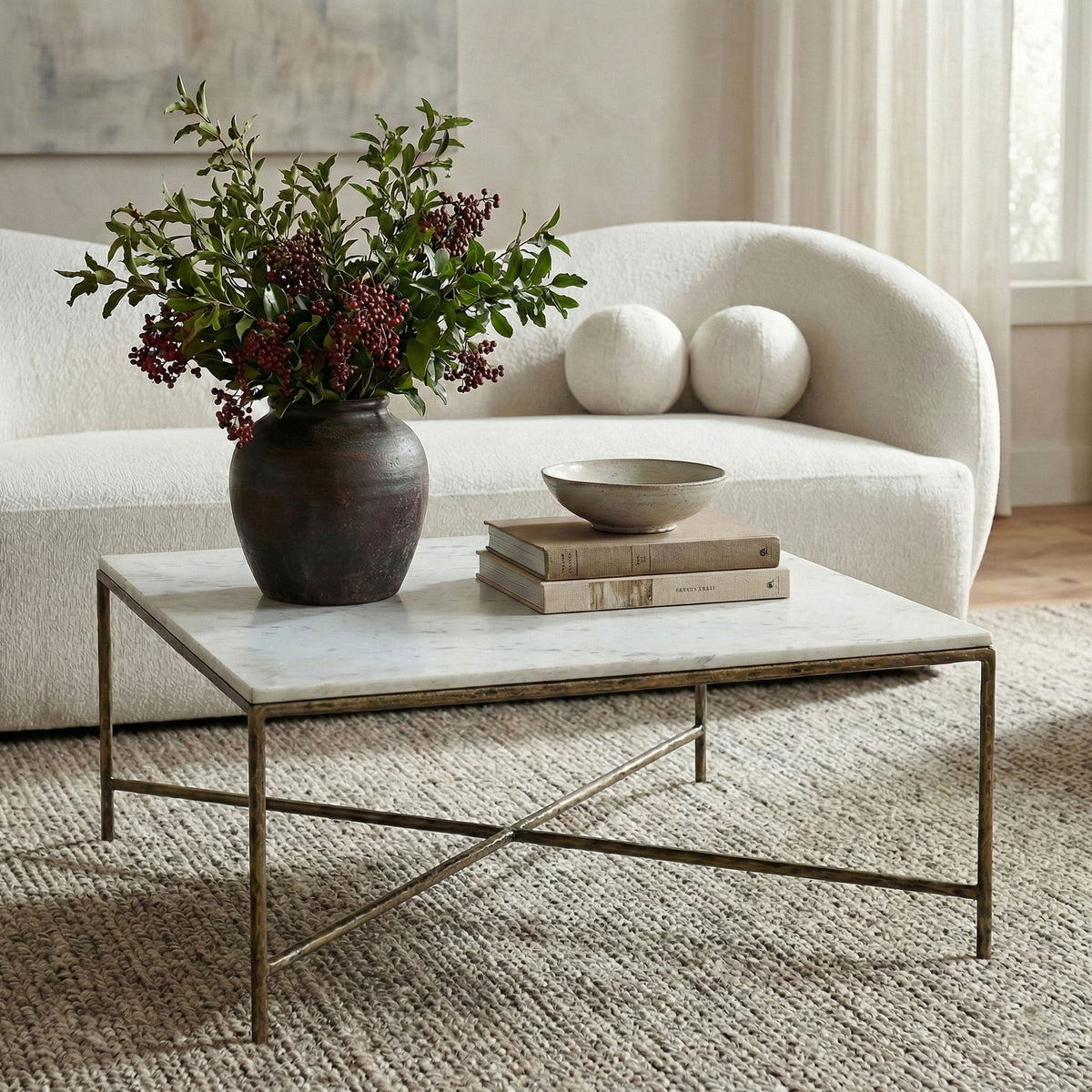 Valen - Marble And Iron Table