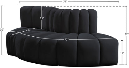 Arc - Velvet 3 Piece Modular Sofa
