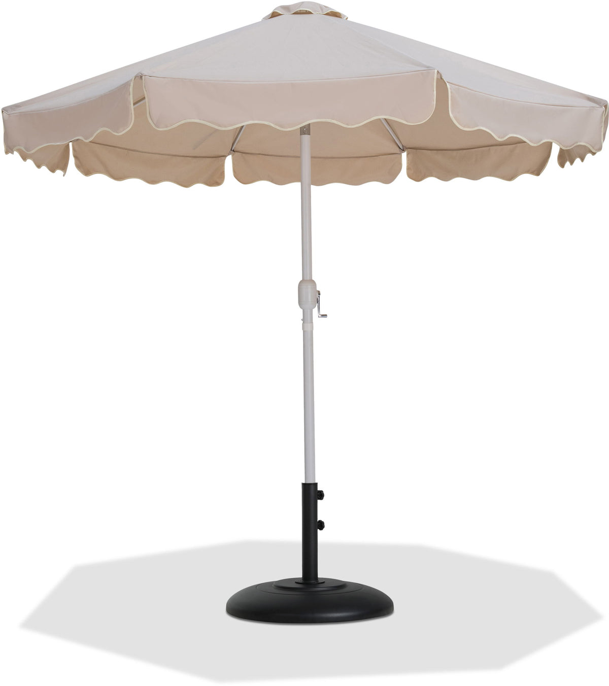 Amalfi - Patio Umbrella - Black Base / White Pole