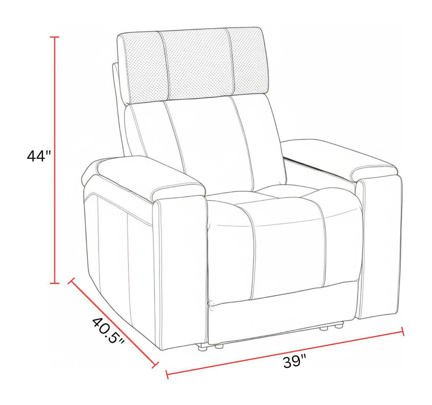 Phoenix - Zero Gravity Power 3 Seat Home Theater Seating With 2 Wedges And Immersive Audio