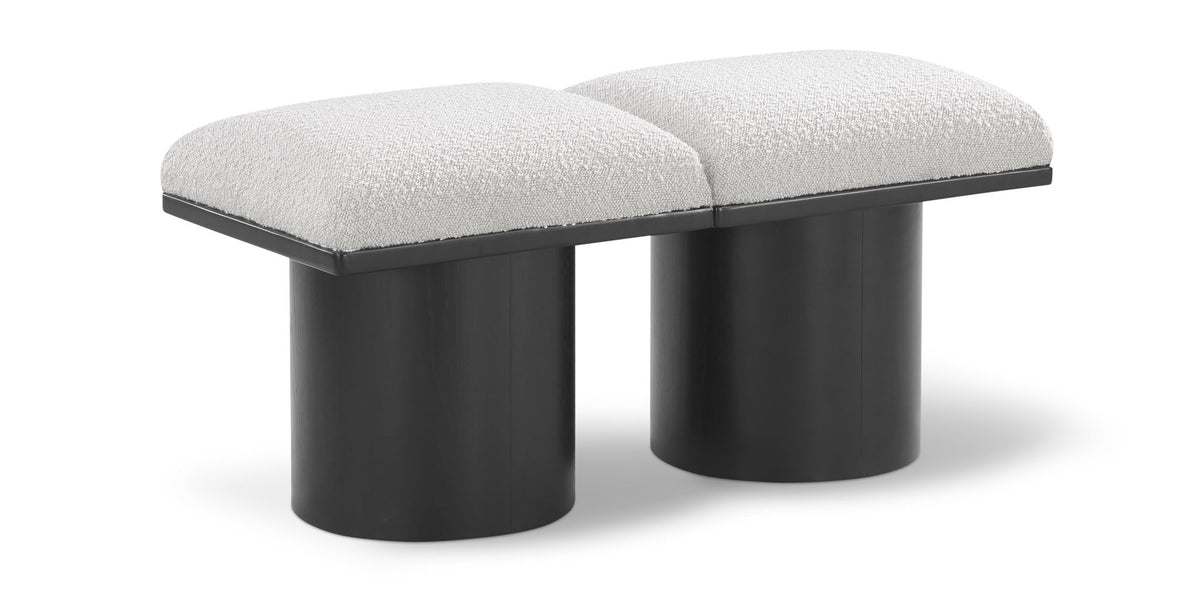 Pavilion - 2 Piece Modular Bench With Black Base