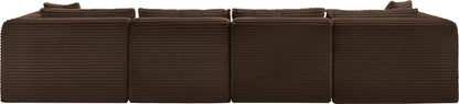 Shaggy - 5 Piece Modular Sectional With Ottoman
