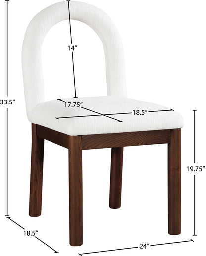 Conrad - Linen Dining Chair With Brown Legs