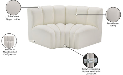 Arc - Faux Leather 2 Piece Modular Sofa