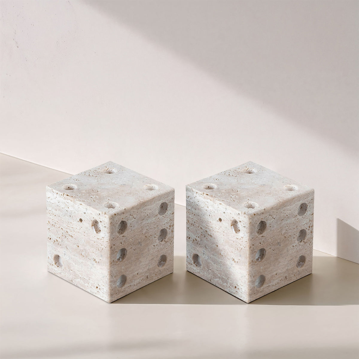 Dice - Travertine Decorative - Natural
