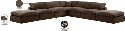 Comfy - 7 Piece Velvet Modular Corner Sectional