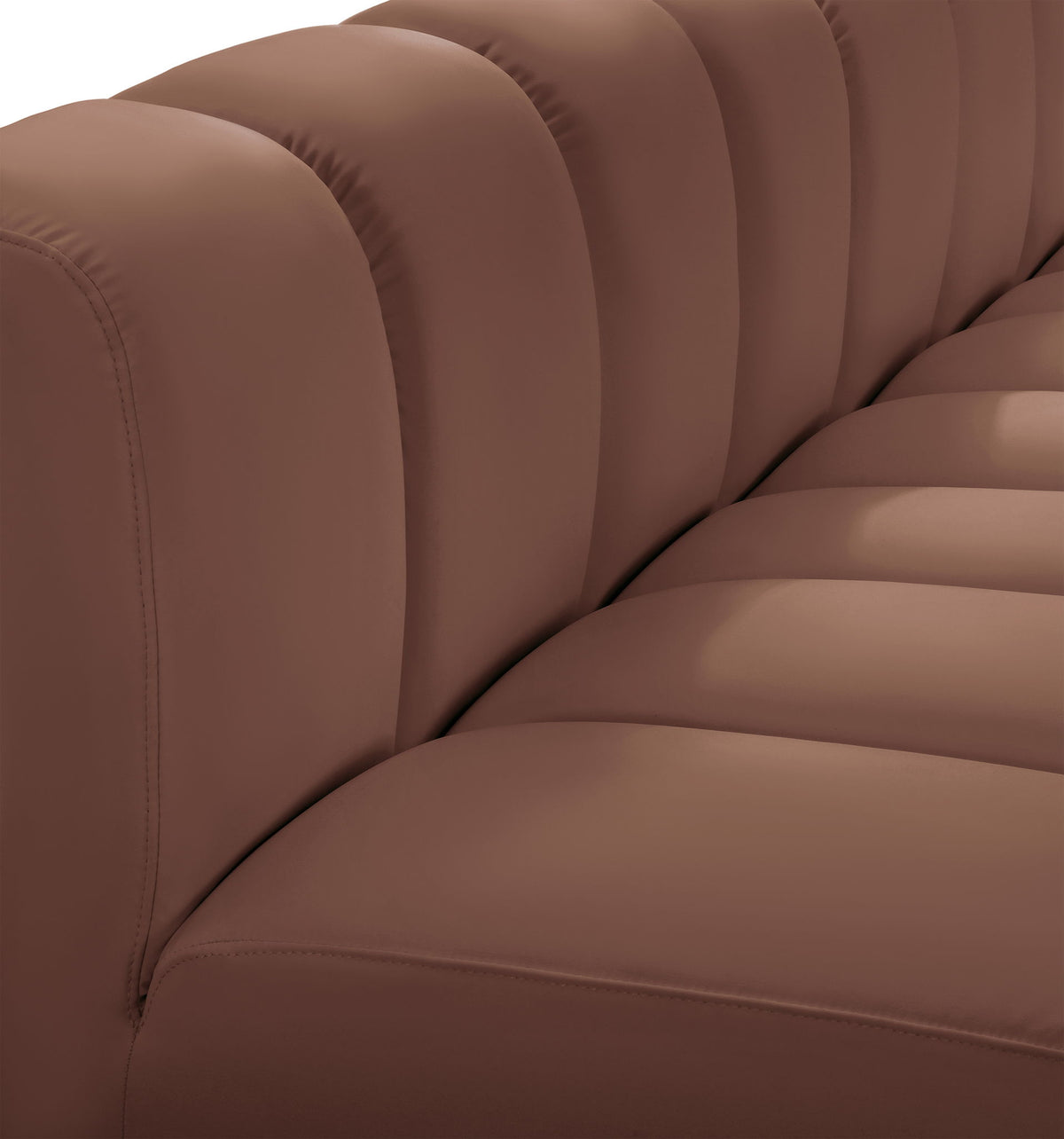 Arc - Faux Leather 3 Piece Modular Sofa