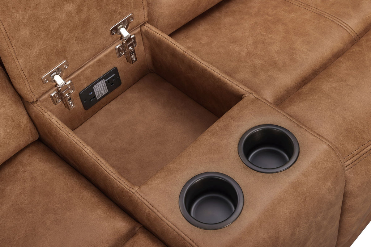 Napa - Manual Console Loveseat - Wrangler Clay